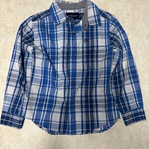Boys CK plaid long sleeve shirt size 5